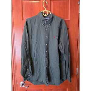 Polo Ralph Lauren Blake Green Button Down Shirt Red Pony XL Preppy Old Money